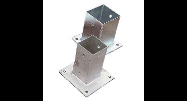 Paalhouder op plaat 7,1x7,1x13 cm Tuindeco - Tuindeco