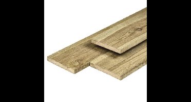Midden-Europees grenen tuinplank gedroogd, groen geimpregneerd, geschaafd 4rh 1,6 x 14,0 x 450 cm Tuindeco - Tuindeco
