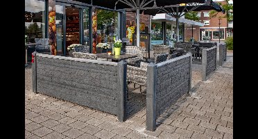 Berton borderpaal Hunze antraciet tussenmodel 145 cm Tuindeco - Tuindeco