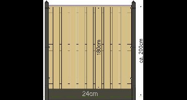 Berton paal Schelde antraciet gecoat tussenmodel 277 cm Tuindeco - Tuindeco
