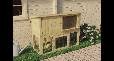 Konijnenverblijf Zijdehoen Tuindeco - Tuindeco