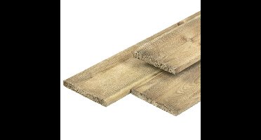 Midden-Europees grenen tuinplank gedroogd, groen geimpregneerd, geschaafd 4rh 1,7 x 14,0 x 400 cm Tuindeco - Tuindeco