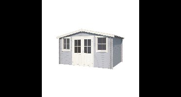 Blokhut Dallas 376x292 Platinum Grey-Wit Outdoor Life - Outdoor life