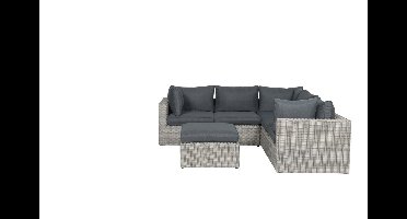 Silverbird lounge set 4-dlg vintage willow H dia. 6mm/r. black L242x242 x B x H67 cm Garden Impressions - Garden impressions