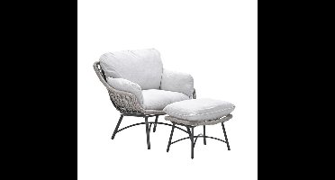 Logan Fauteuil Voetenbank Valley Sand Garden Impressions - Garden impressions