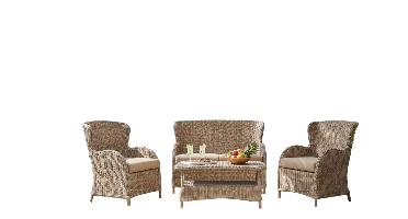 Ascoli lounge set light yellow alu/grey wicker Eurofar - Eurofar