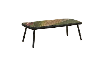 Jonah coffee table 100x50x35 dark grey steel/wicker dark grey Eurofar - Eurofar