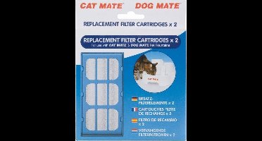 Vervangfilter 2 stuks drinking fountain Cat Mate hond Flamingo - Flamingo