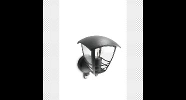 Creek buitenwandlamp met sensor zwart verlichting Philips - Philips