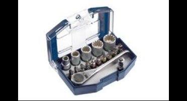 Doppen-/bit set met clip 17-delig KWB - Kwb