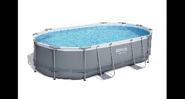 Zwembad steel pro max set ovaal grijs 488 Bestway - Bestway