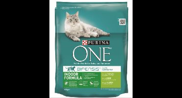 Kattenvoer one indoor rijk aan kalkoen & volkoren granen brokjes 800 gr Purina - Purina