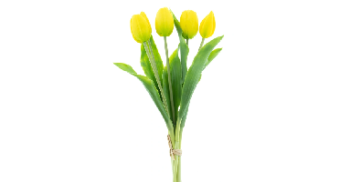 Bosje kunst tulpen Holland Tulp Duchesse X5 yellow 36 cm Buitengewoon de Boet - Buitengewoon de boet