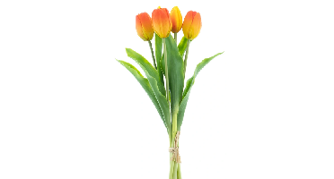 Bosje kunst tulpen Holland Tulp Duchesse X5 orange 36 cm Buitengewoon de Boet - Buitengewoon de boet