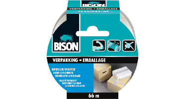 Verpakkingstape Transparent Rol 66 m x 50 mm Bison - Bison