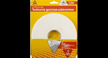 Tochtstrip gesloten struc. wit 12m Deltafix - Deltafix