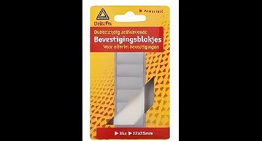 Bevestigingsblok 25x12mm wit 24st Deltafix - Deltafix