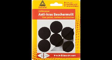 Anti-krasvilt rond 33mm zwart Deltafix - Deltafix