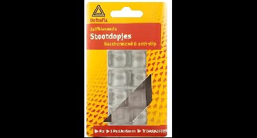 Stootdopjes 18x18x6 transp. 8st Deltafix - Deltafix