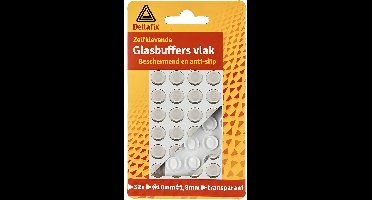 Glasbuf. vlak 10x1,8mm transp 32st Deltafix - Deltafix