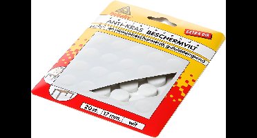 Anti-krasvilt rond 17mm wit 20st Deltafix - Deltafix