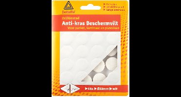 Anti-krasvilt rond 28mm wit 8st Deltafix - Deltafix