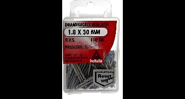 Draadnagel vk 1,8x30mm rvs 110gr Deltafix - Deltafix
