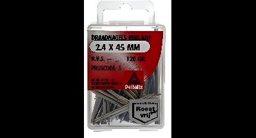 Draadnagel vk 2,4x45mm rvs 120gr Deltafix - Deltafix
