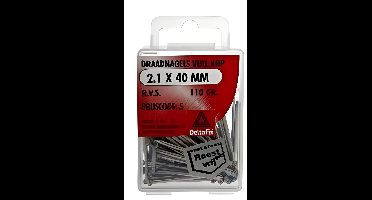 Draadnagel bk 2.1x40mm rvs 110gr Deltafix - Deltafix