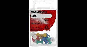 Prikbordnagels ass. 15st Deltafix - Deltafix