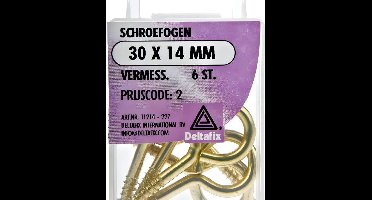 Schroefoog 30x14mm vermess 6st Deltafix - Deltafix