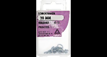 Schroefhaak 20mm verz 12st Deltafix - Deltafix