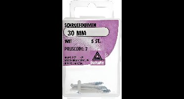 Schroefduim 30mm wit 5st Deltafix - Deltafix