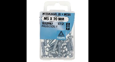 M.schroef moer ck m5x20mm 12st Deltafix - Deltafix