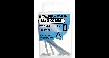 M.schroef moer pk m3x50mm 8st Deltafix - Deltafix