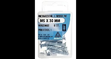 M.schroef moer pk m5x30mm 8st Deltafix - Deltafix