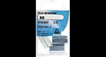 Verlengmoer m8 verz 3st Deltafix - Deltafix
