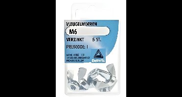 Vleugelmoer m6 verz 5st Deltafix - Deltafix