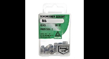 Borgmoeren m6 rvs 20st Deltafix - Deltafix