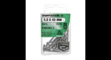 Spaanpl.schr. rvs 4.0x40mm 16st Deltafix - Deltafix