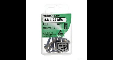 Parkers ck 4,8xx25mm rvs 10st Deltafix - Deltafix