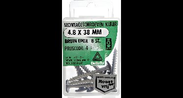 Montageschr. 4,8x38mm brn/rvs 8st Deltafix - Deltafix