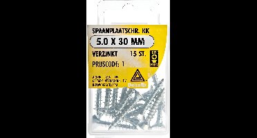 Spaanpl.schr. 5.0x30mm 15st Deltafix - Deltafix