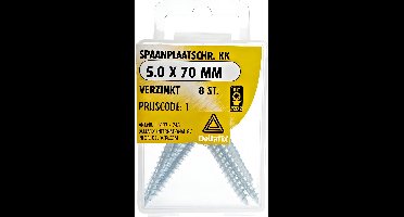 Spaanpl.schr. 5.0x70mm 8st Deltafix - Deltafix