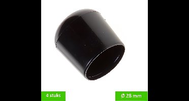 Peerdop 28mm zwart 4st Deltafix - Deltafix