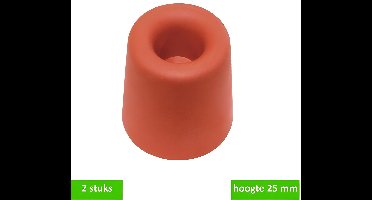Deurbuffer rubber 25mm rood 2st Deltafix - Deltafix