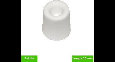 Deurbuffer rubber 25mm wit 2st Deltafix - Deltafix
