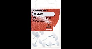 Markiesnagels 9,5mm wit 10st Deltafix - Deltafix
