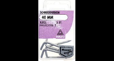 Schroefduimen 40mm rvs 5st Deltafix - Deltafix