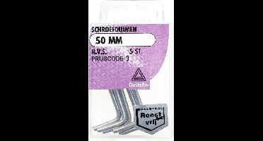 Schroefduimen 50mm rvs 5st Deltafix - Deltafix